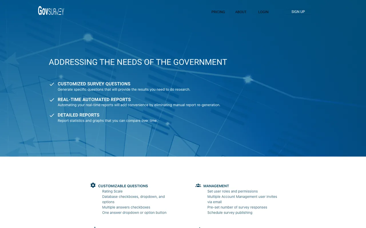 GovSurvey home page