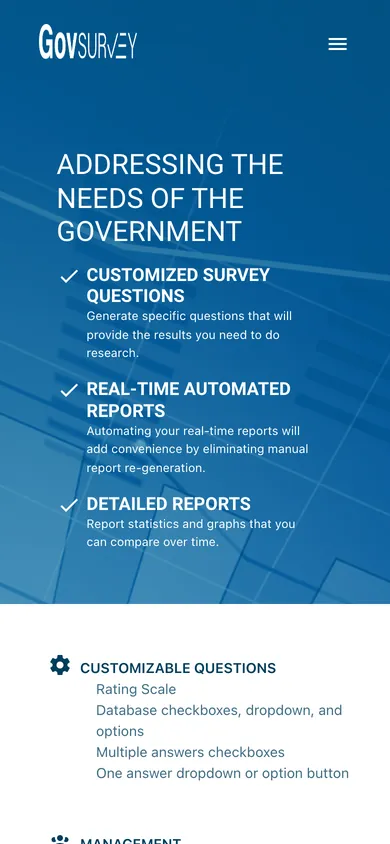 GovSurvey on a phone