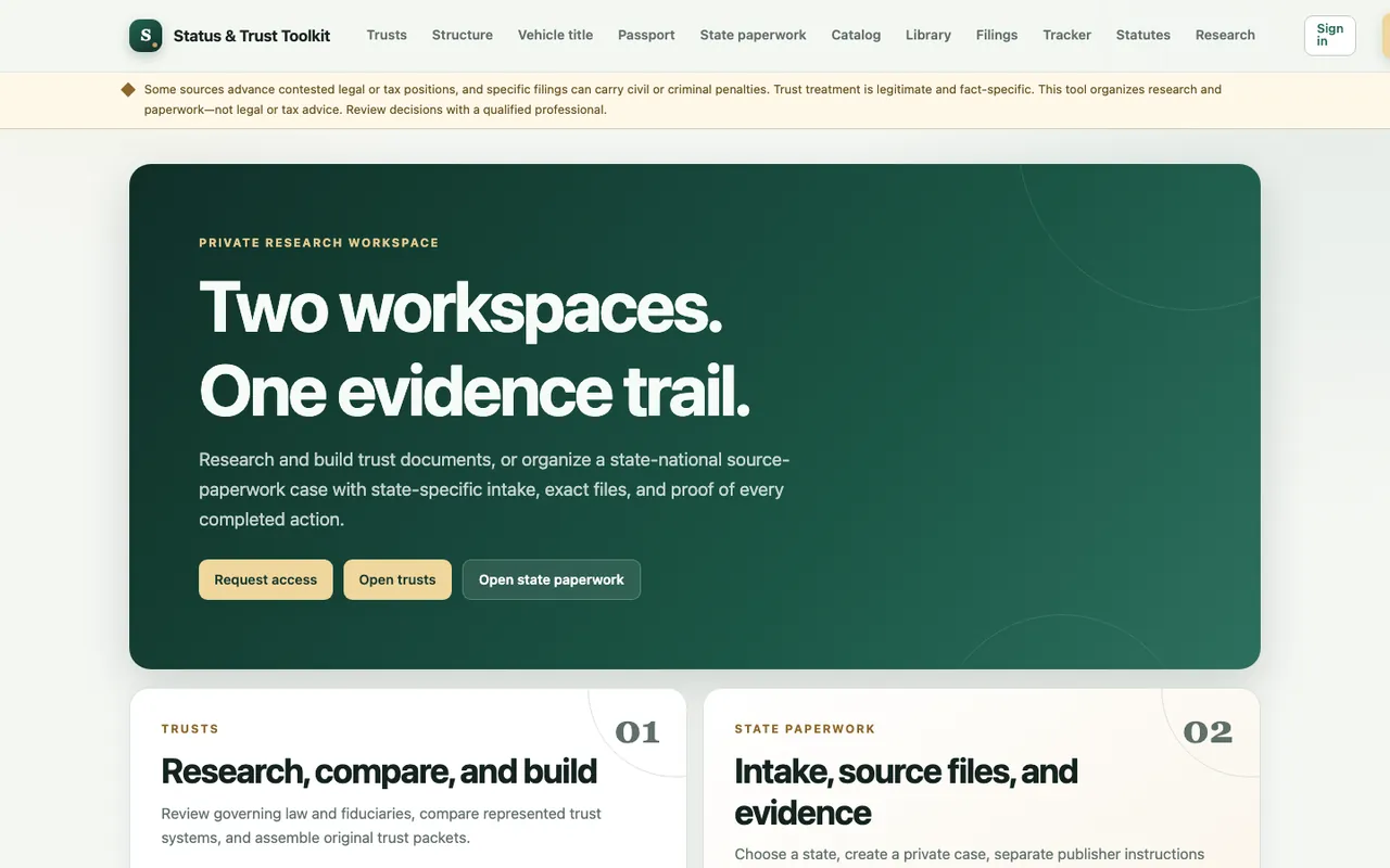 myTrusts home page